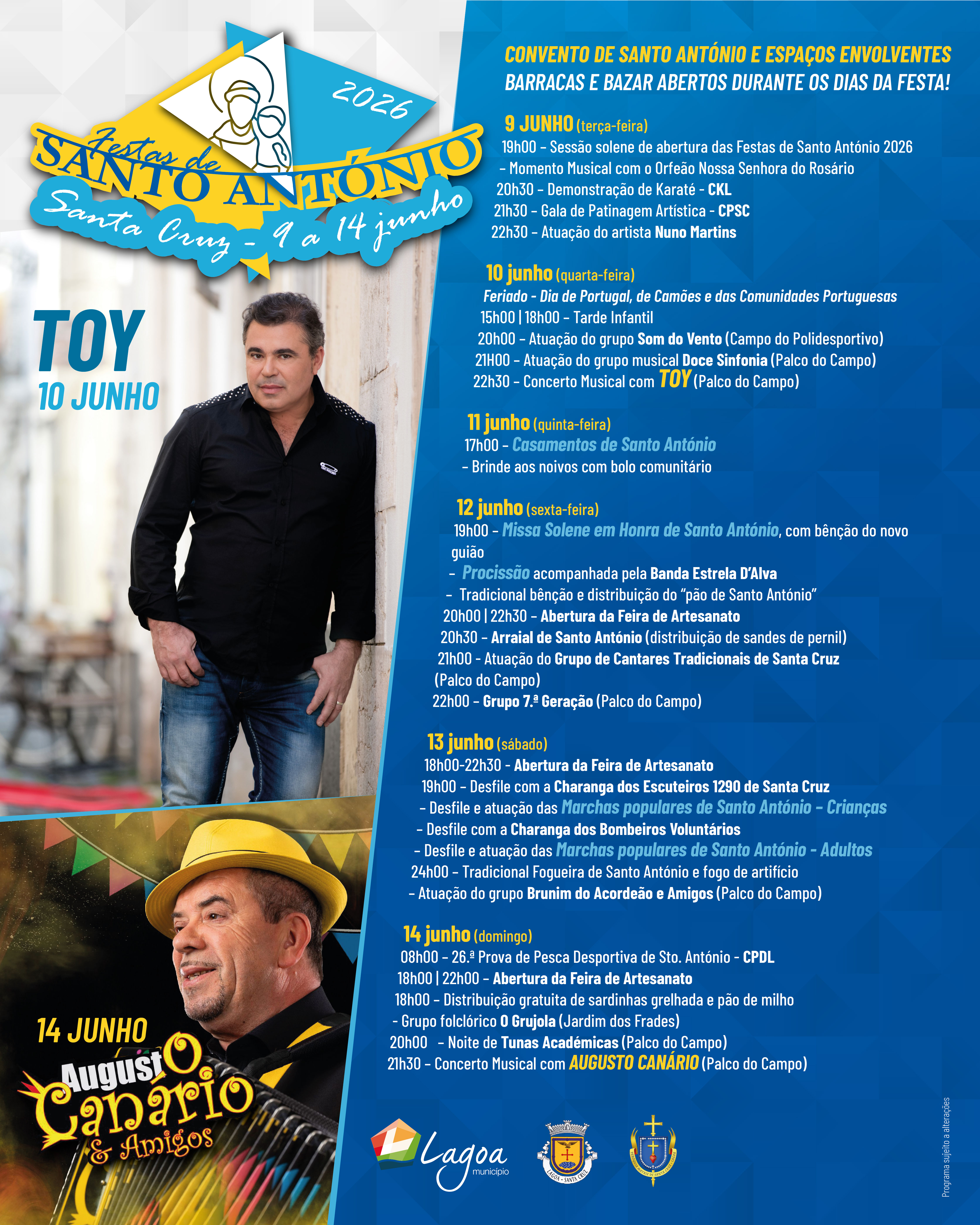 FESTAS DE SANTO ANTÓNIO ENTRE 9 E 14 DE JUNHO